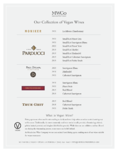 Vegan Wine List
